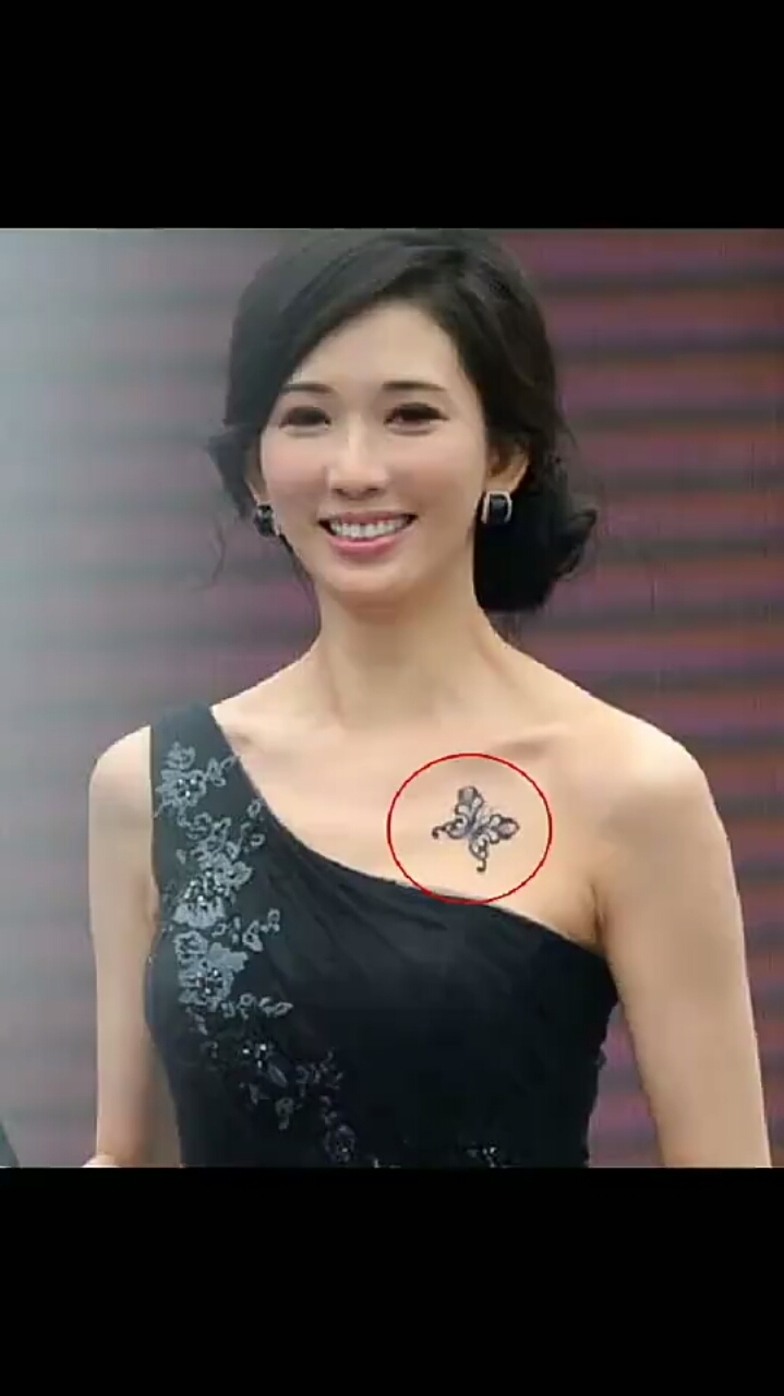 林志玲的纹身在胸前,柳岩的在腰间,而她纹身的位置最尴尬!