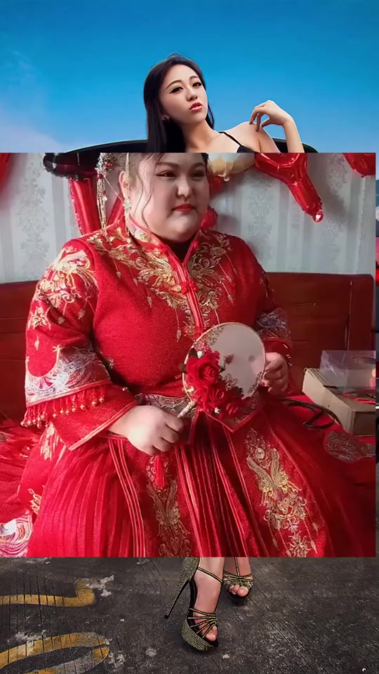 搞笑段子#头一次见这么胖的新娘,光看这颜值,瘦下来肯定是女神