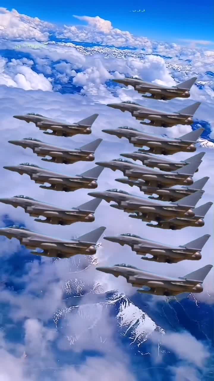 战斗机群训练有素危难时刻随时亮剑