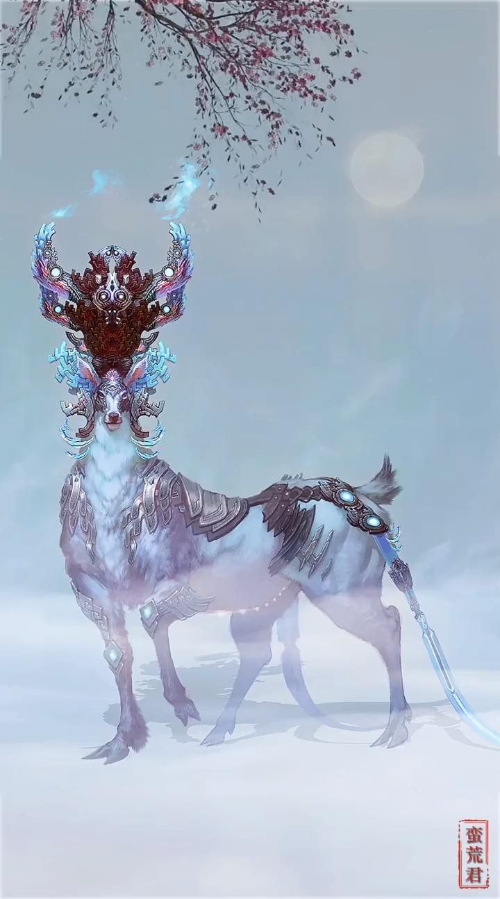我要上热门#昆仑神鹿:传说是南极仙翁的坐骑,象征着吉祥,善良与长寿