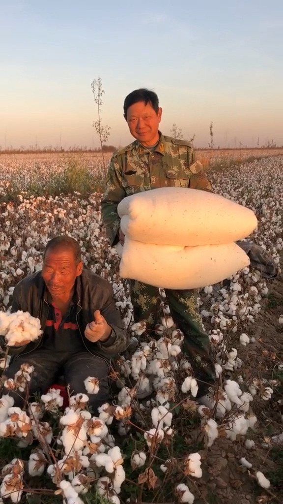 鄉村生活#自己家種的新疆棉花加工的棉花被幾十一床新疆發貨都沒人要