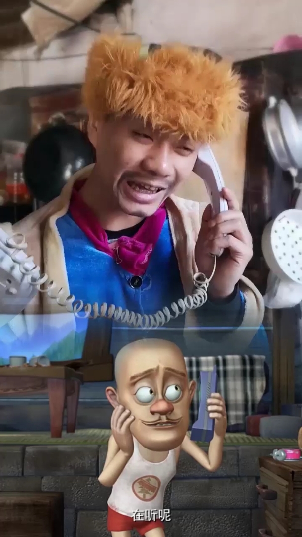 熊出没真人版.熊大熊二教光头强约会见小红.