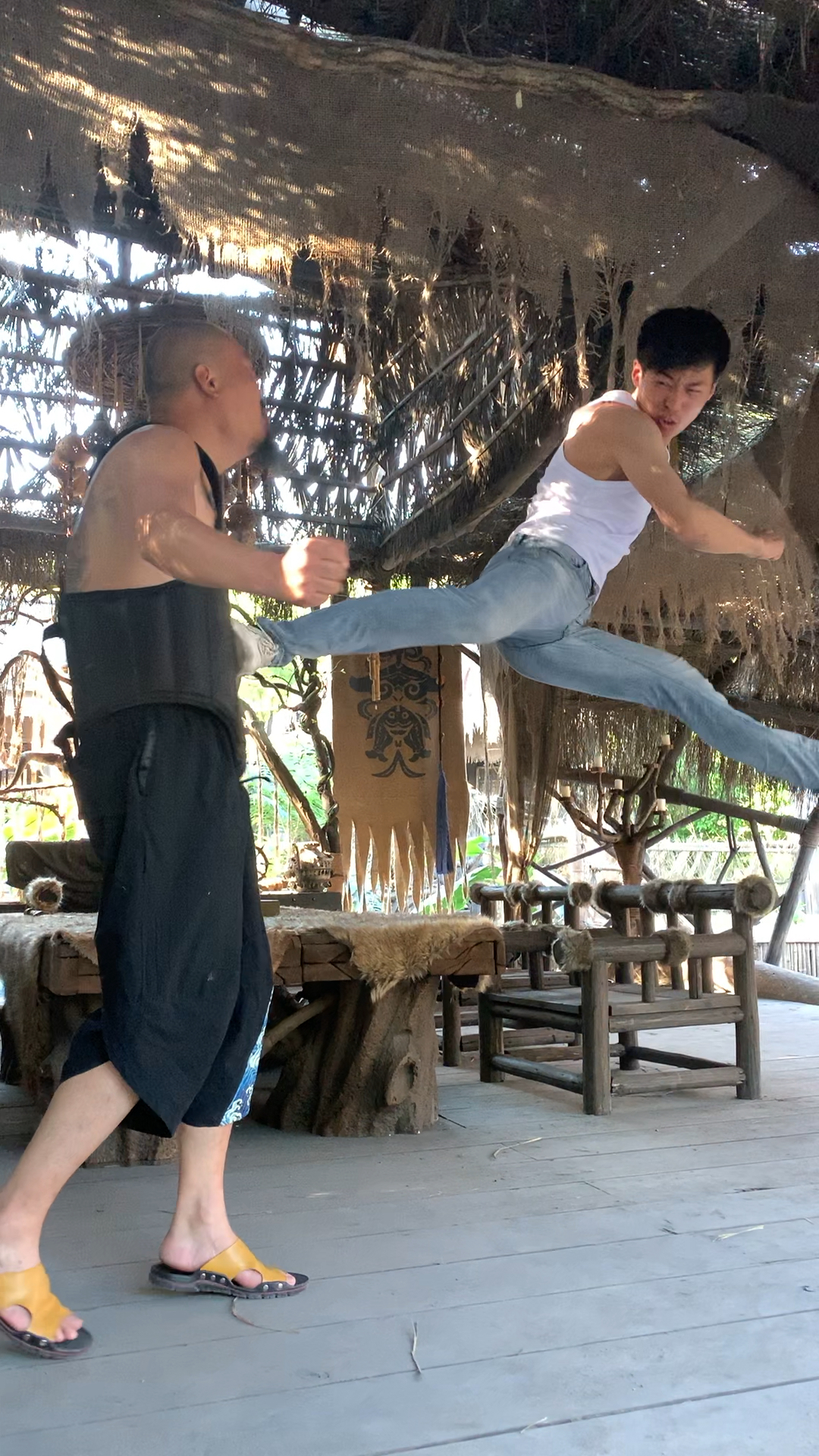 甄子丹转身侧踢