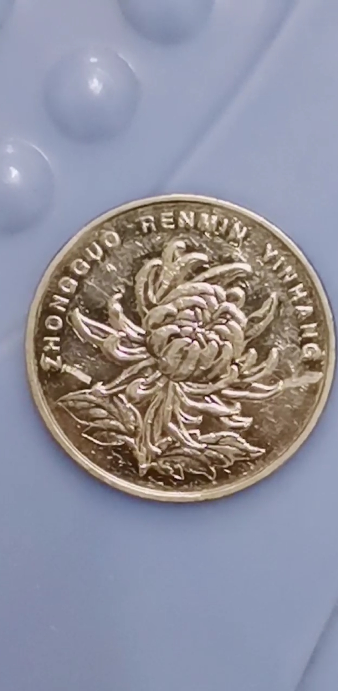 菊花1元硬币币王图片
