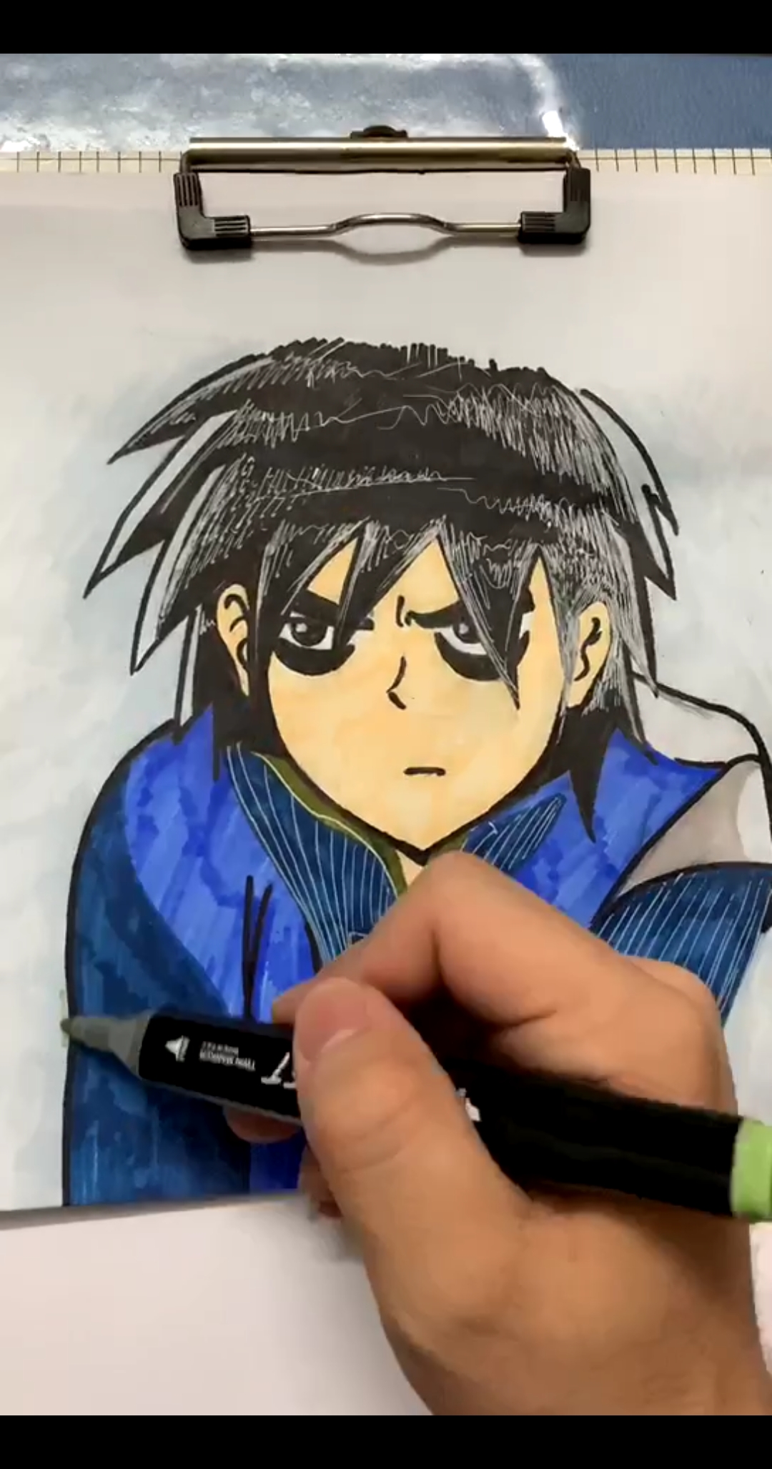 我要上热门#周末测试所学的美术基本功底,画刺客伍六七里的柒-度小视