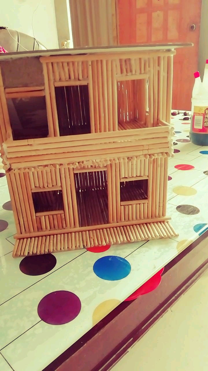 用筷子做的房子,真好看