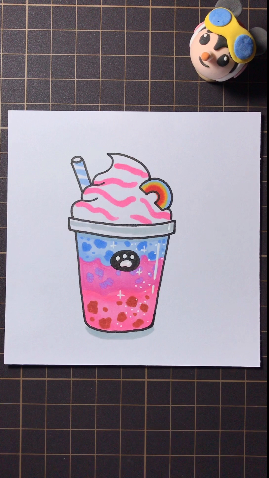 简笔画#甜蜜蜜的夏日星冰乐简笔画