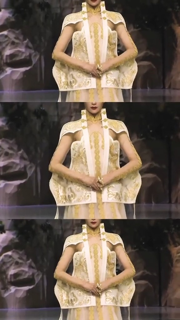 种丹妮中国风 #种丹妮 天玺大秀 惊艳开场,着『樂園』系列高定礼 