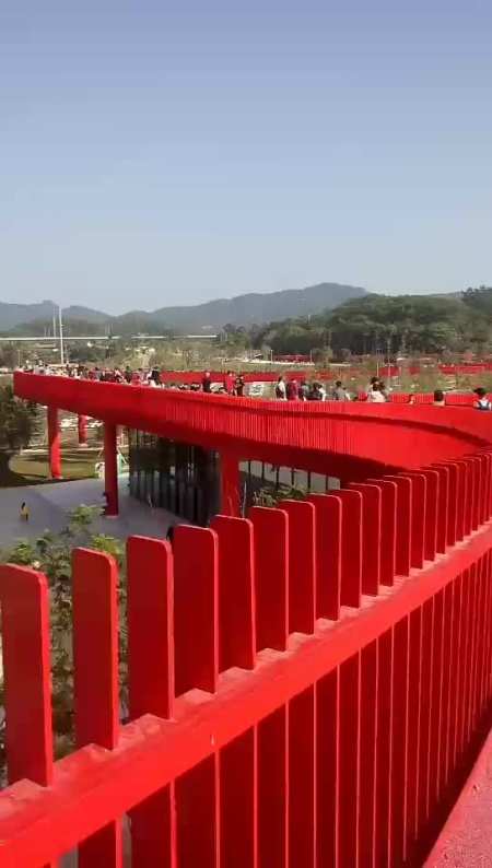 深圳光明红桥公园已经开放了全长4公里不用门票不用预约周末休息游玩