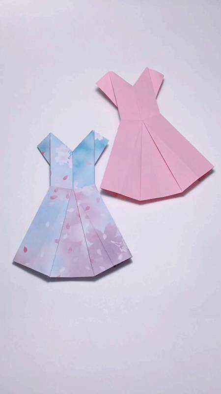 小女孩都喜欢的公主裙,折法非常简单