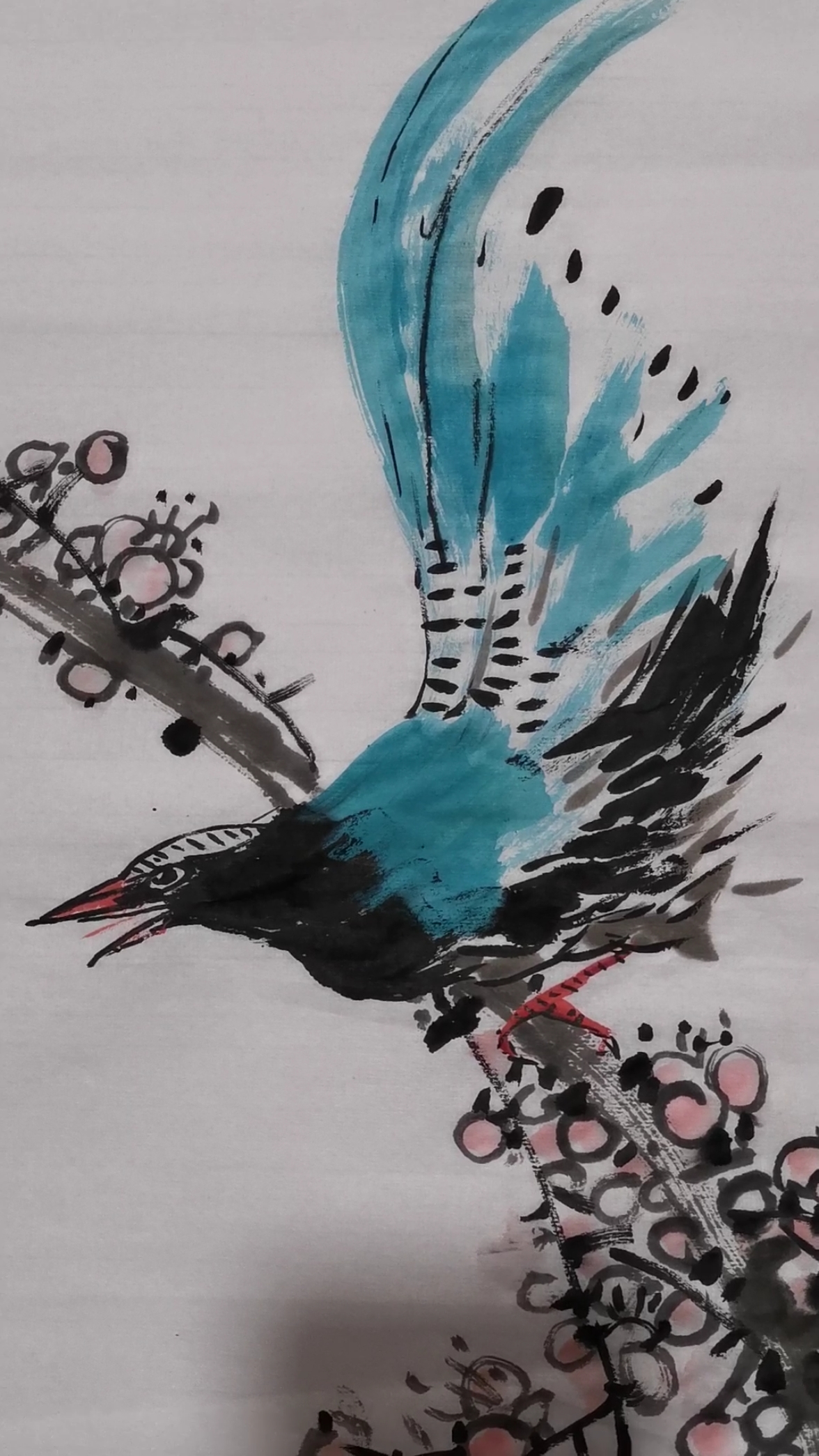 家有国画雅人家#美丽的蓝鹊-度小视