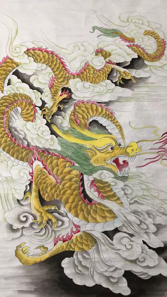 今天画了一幅中国龙,喜欢的朋友双击,谢谢支持