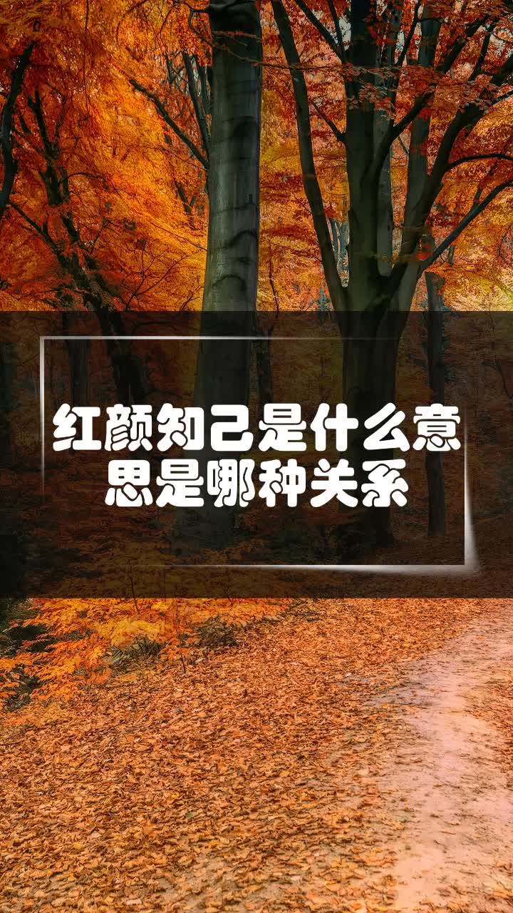 红颜知己是什么意思是哪种关系