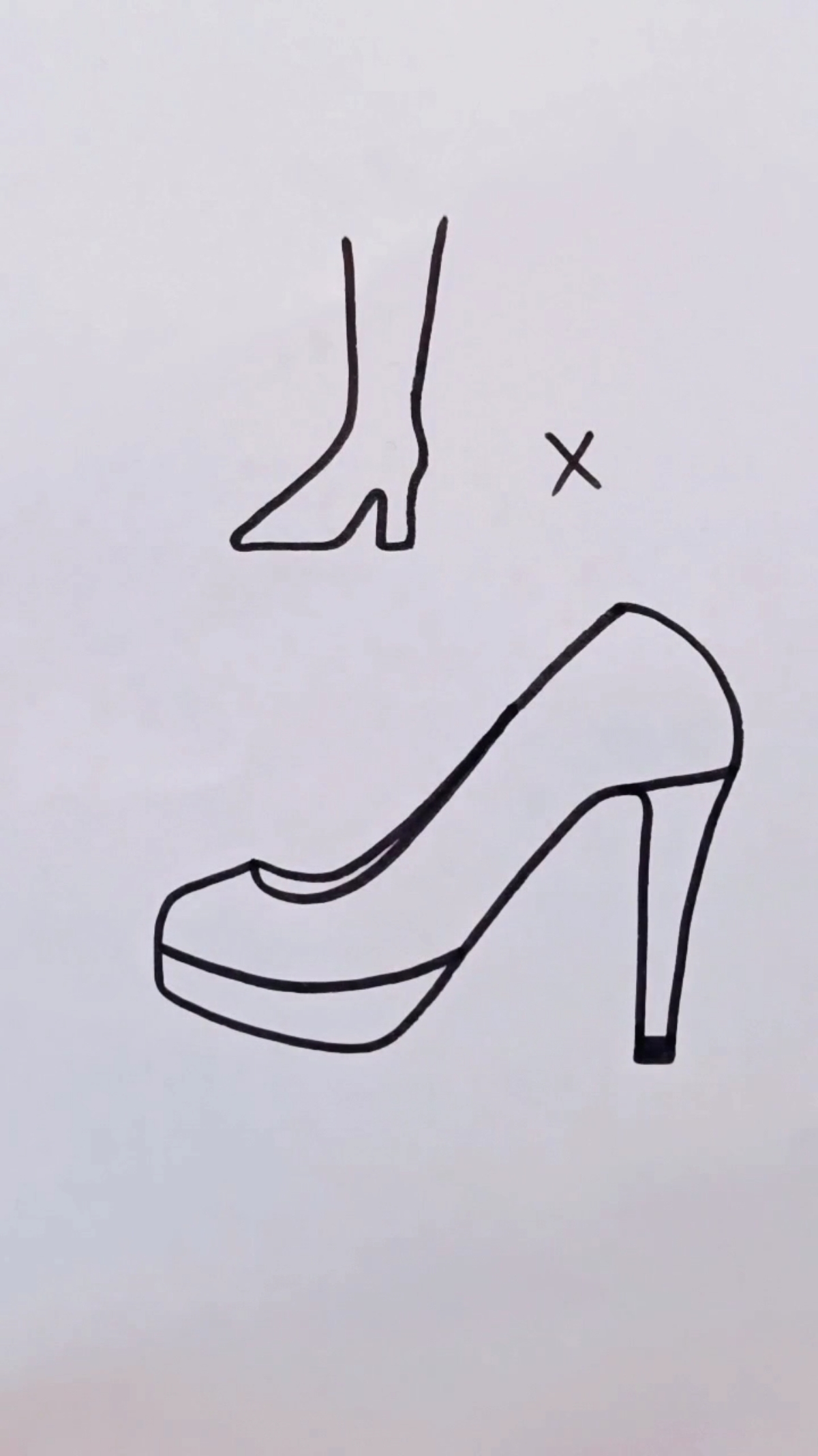 简笔画#高跟鞋的画法
