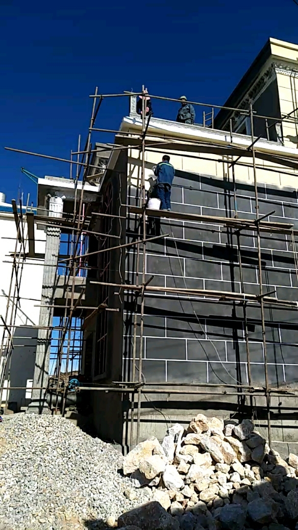 农村别墅喷石头漆