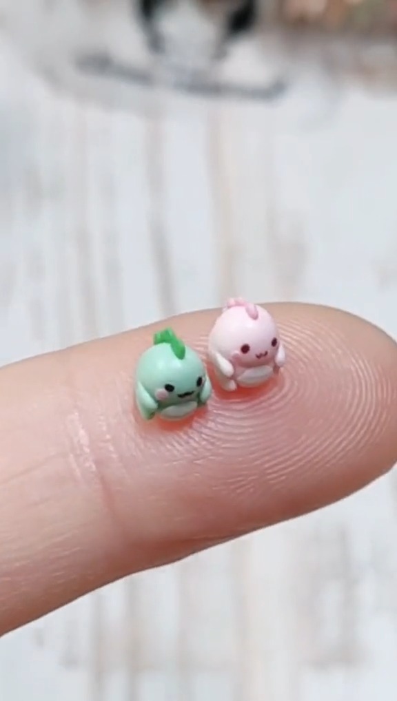 手工diy#这两只迷你恐龙,你们喜欢吗?