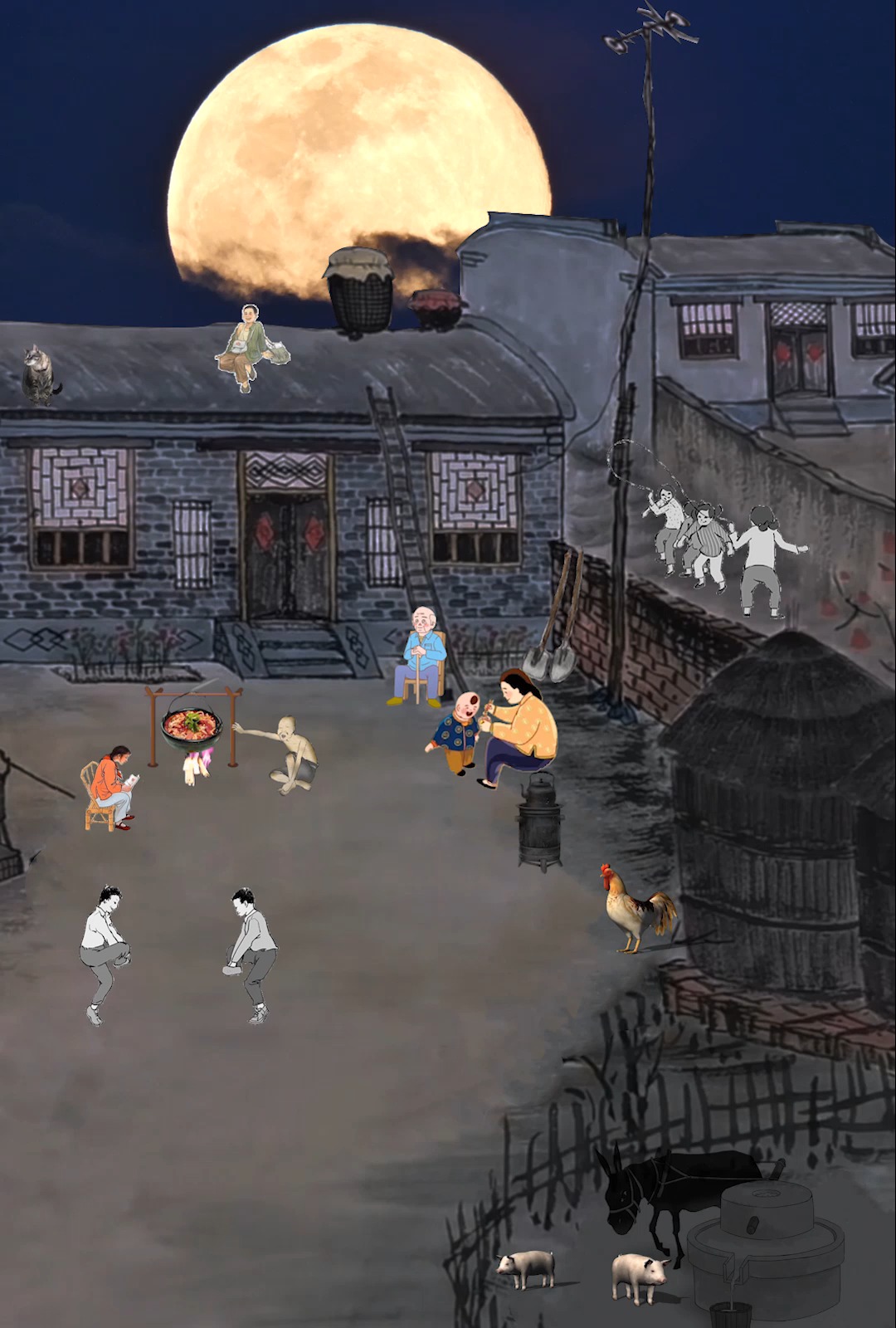 童年回忆#小时候的我只喜欢一个人独自坐在屋顶看别的小朋友嬉戏