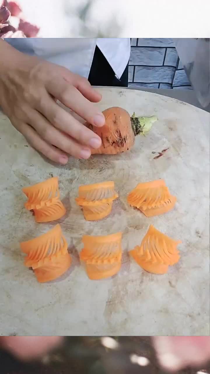 胡萝卜摆盘切法图片