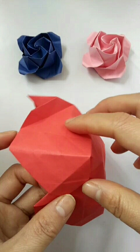 卷心玫瑰花折法(教程二)