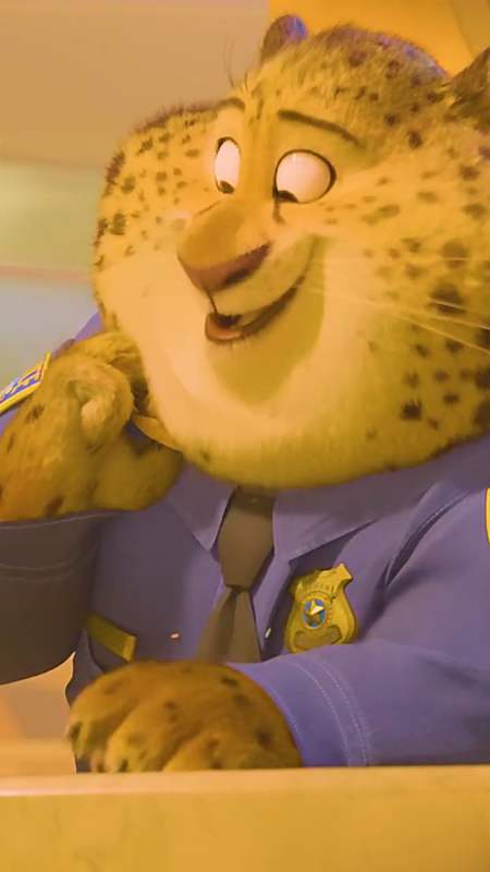 疯狂动物城#豹子警官前来报道,这也太可爱了吧