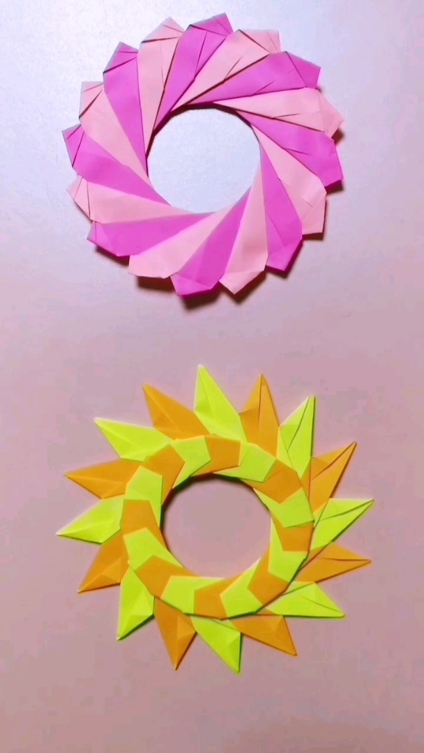 教你折一个漂亮的太阳圆环