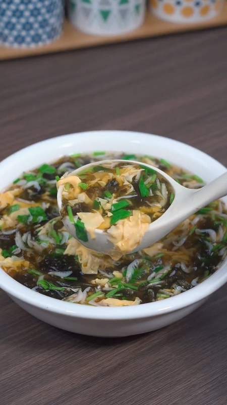 紫菜香菜蛋花汤的懒人做法,一看就会,蛋花汤