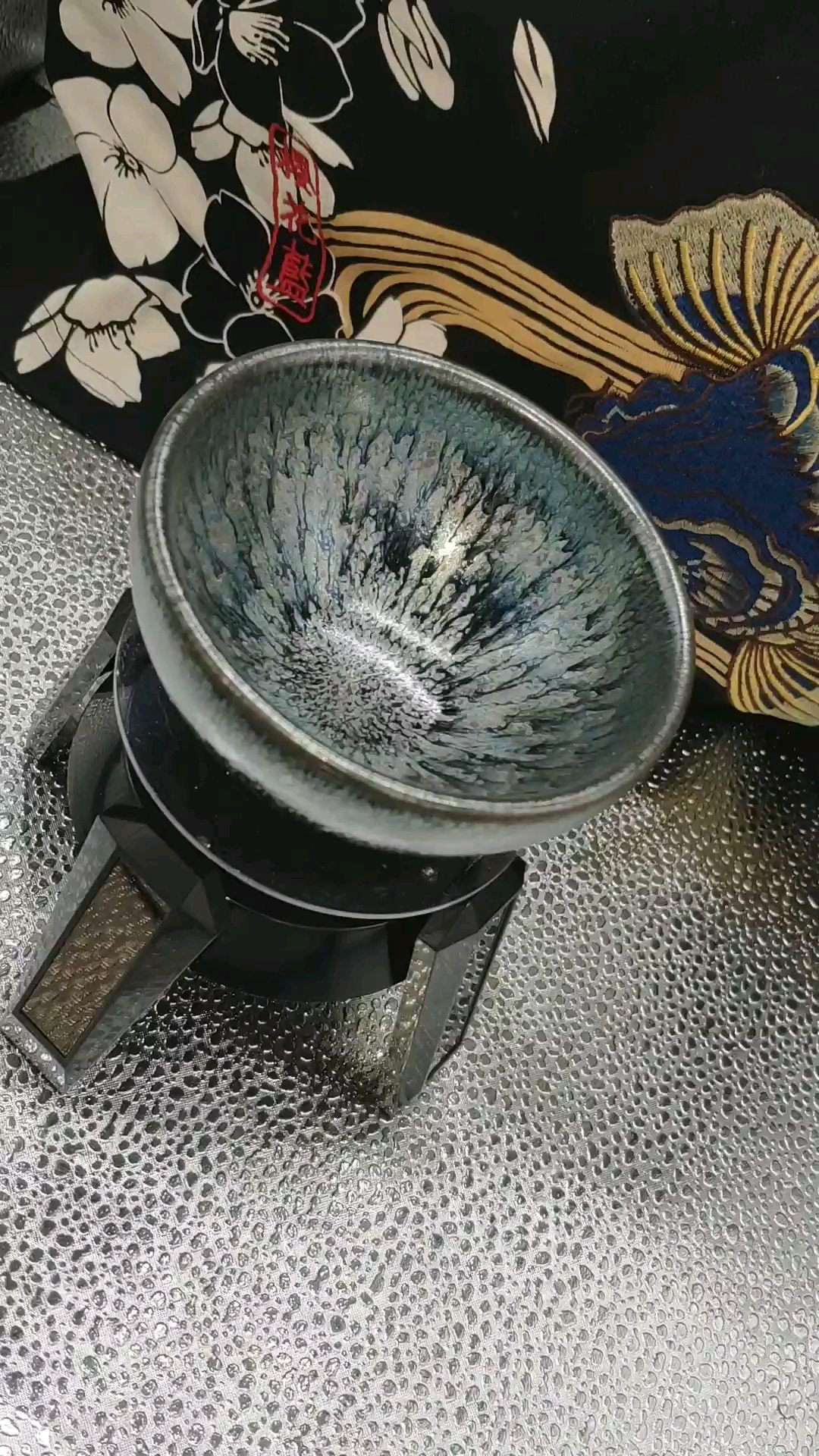 银油滴百花建盏