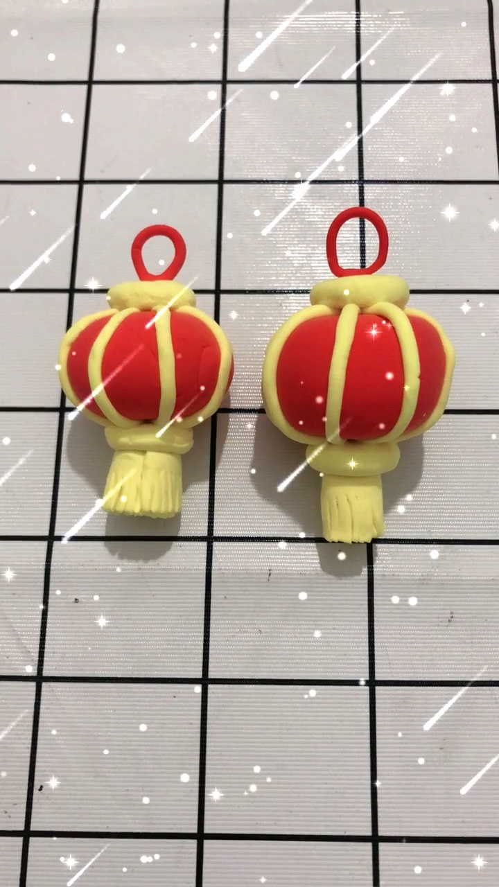 欢度国庆,黏土灯笼
