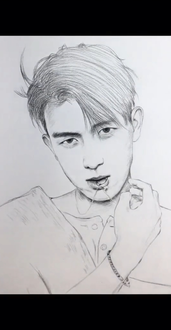 李现#咱们的李现画好了,第三幅哦 @全民小助手