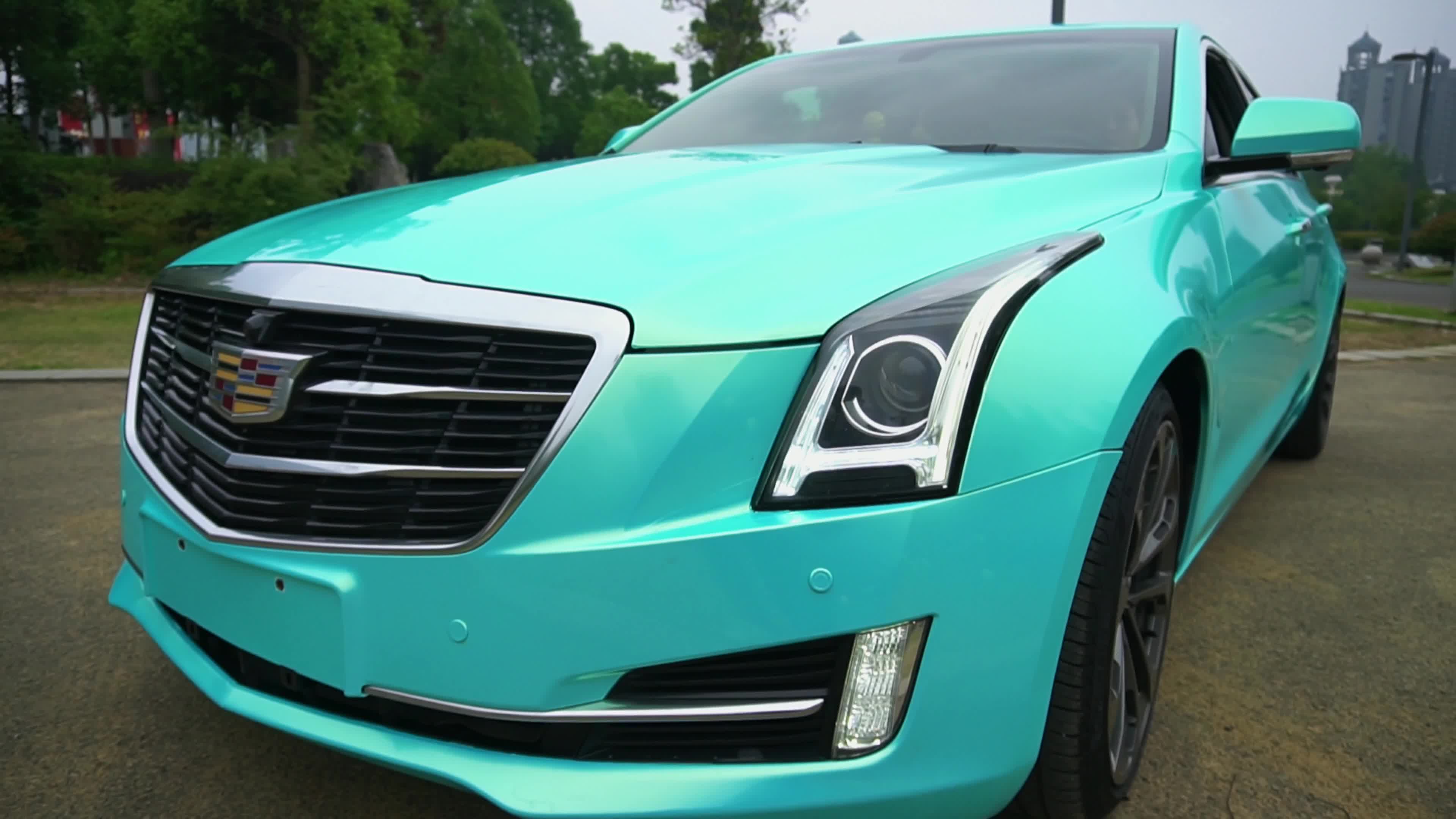 漫彩改色膜:凯迪拉克改色幻彩冰雪蓝