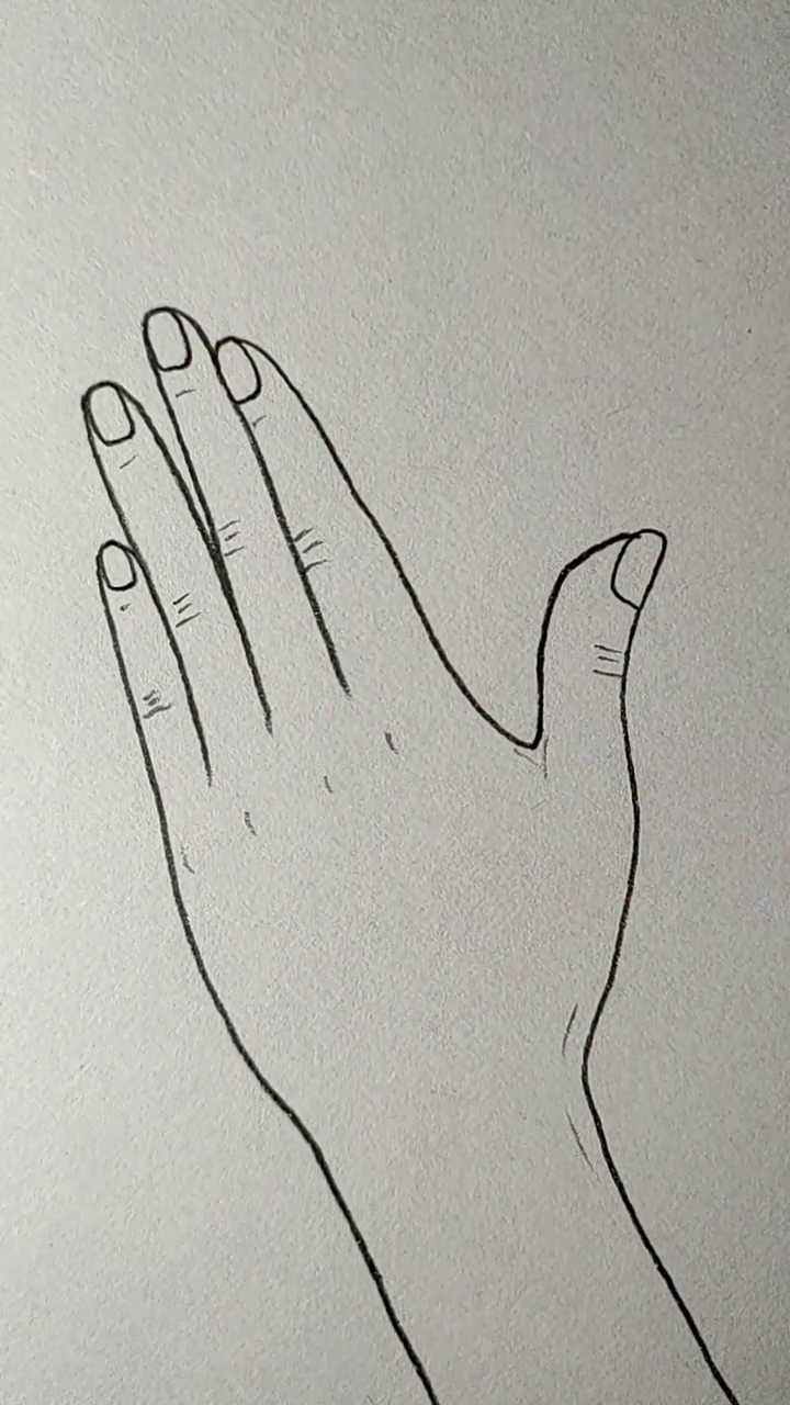 简笔画#用五个9画手背,简单易学,强烈推荐!-度小视