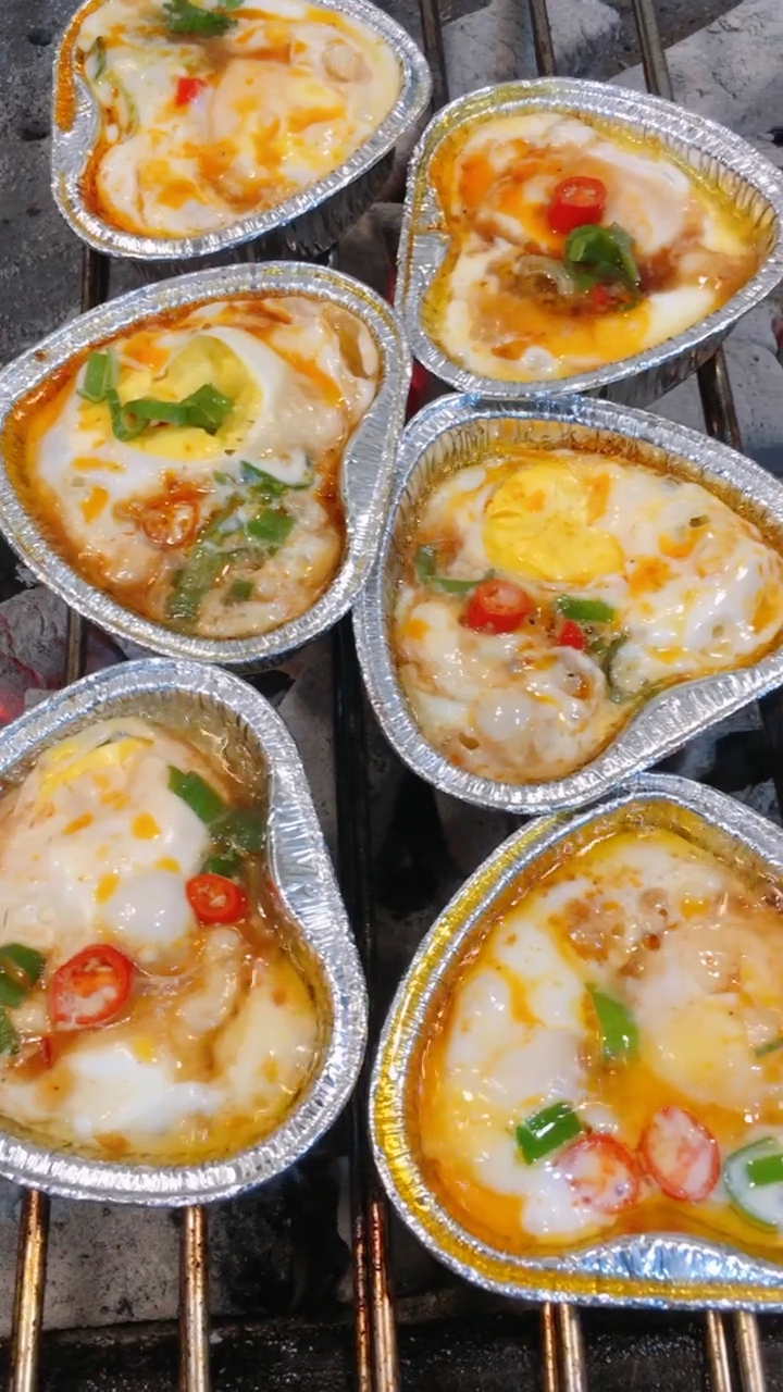 美食秀场#锡纸卧蛋,看起来很好吃啊!