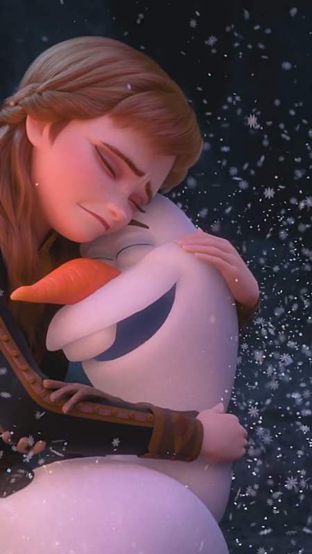 动漫可爱的雪宝要融化了小姐姐伤心