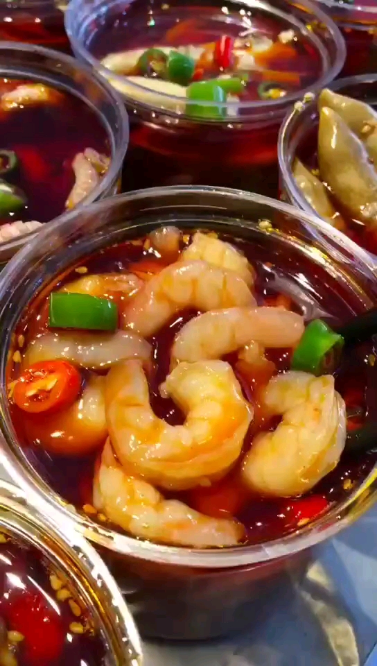 捞汁麻辣虾仁,脆脆脆