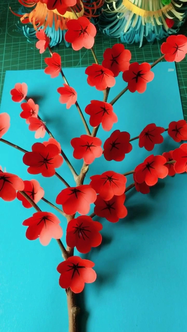 彩纸做的梅花好漂亮