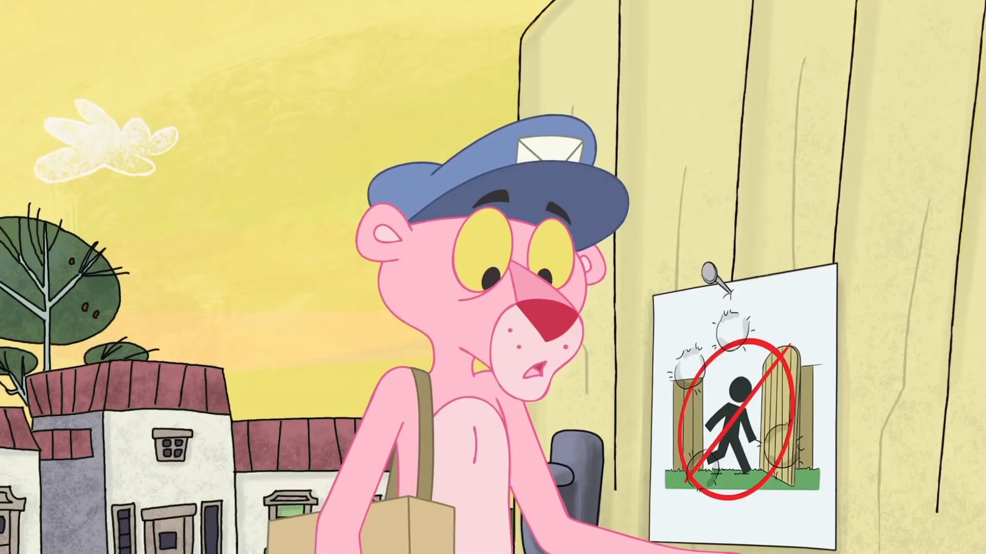 动漫#大鼻子要洗澡,居然不让任何人进入院子,粉红豹还怎么送快递?