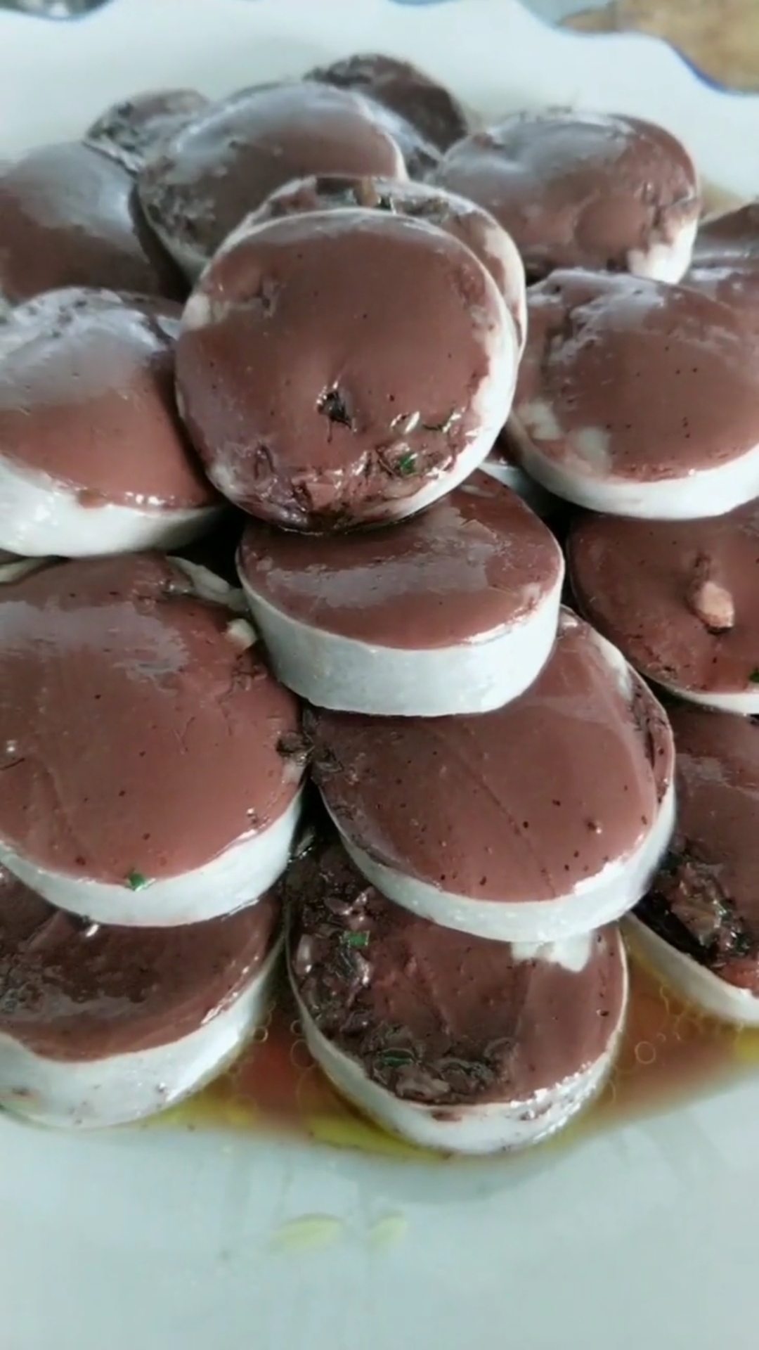 晒年货#过年教你血肠详细的做法嘎嘎香!