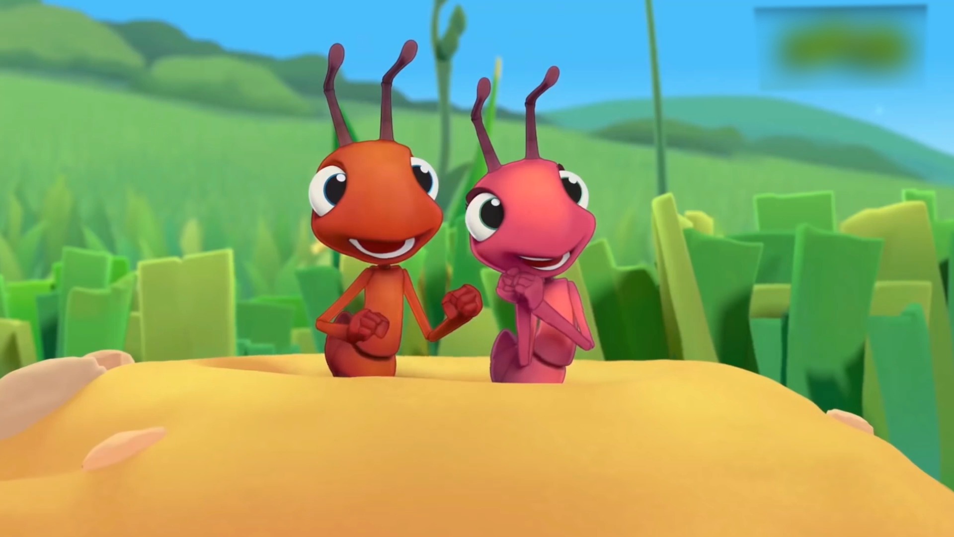 蚂蚁#奶爸配音:两只蚂蚁发现一只草莓 天气热地上烫脚 怎么才能拿到