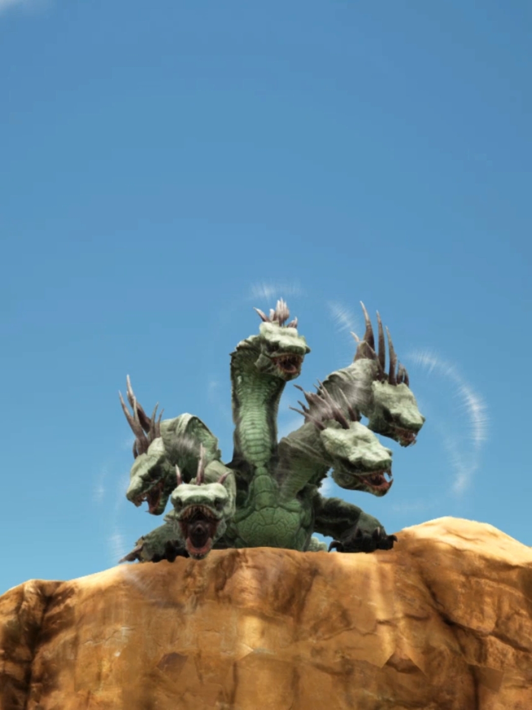 爬山顶遇五头蛇怪