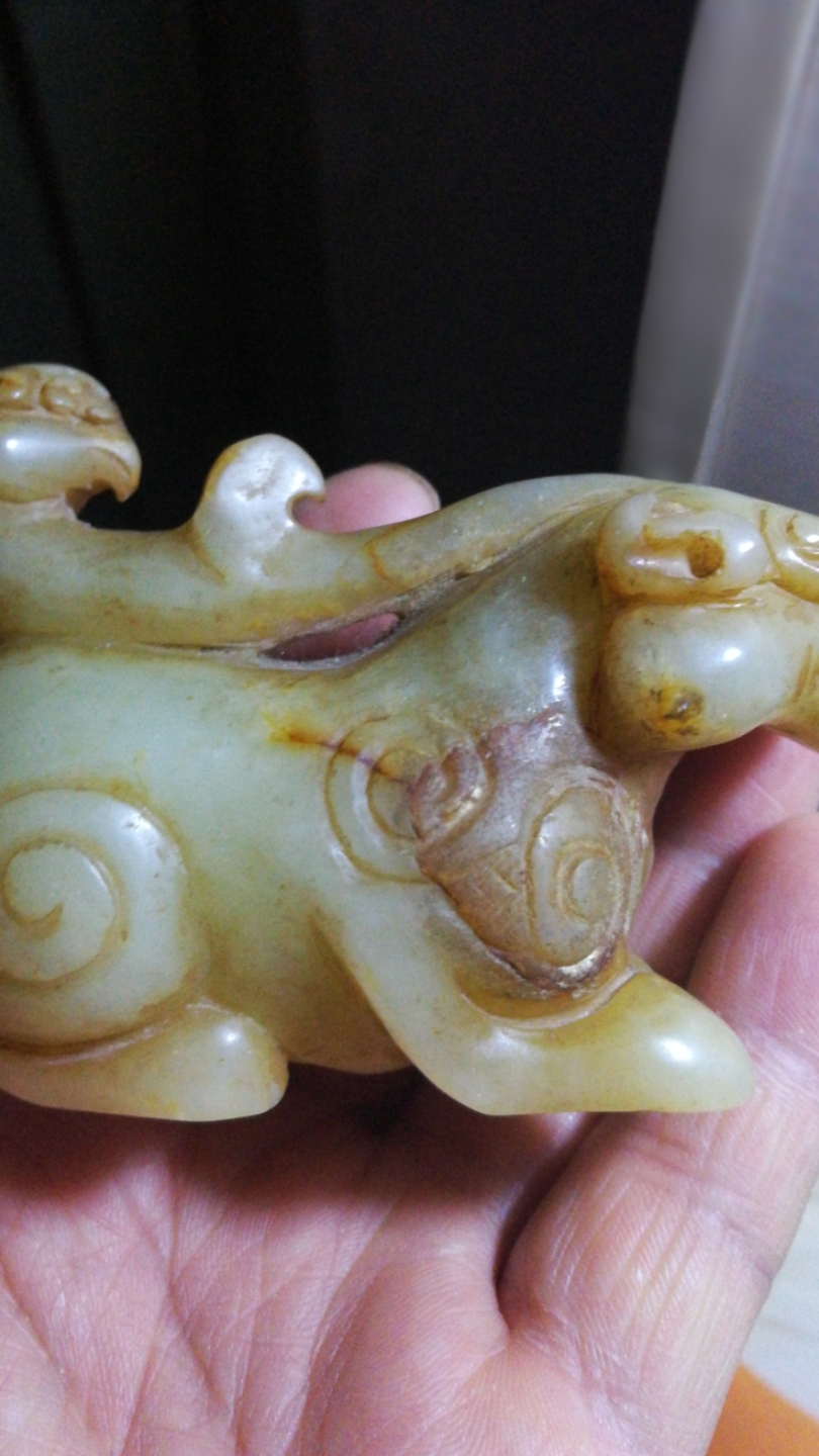 百年珍藏,价值体现,祖传汉代玉兽专家鉴定,包浆雄厚,做工精致,玉质