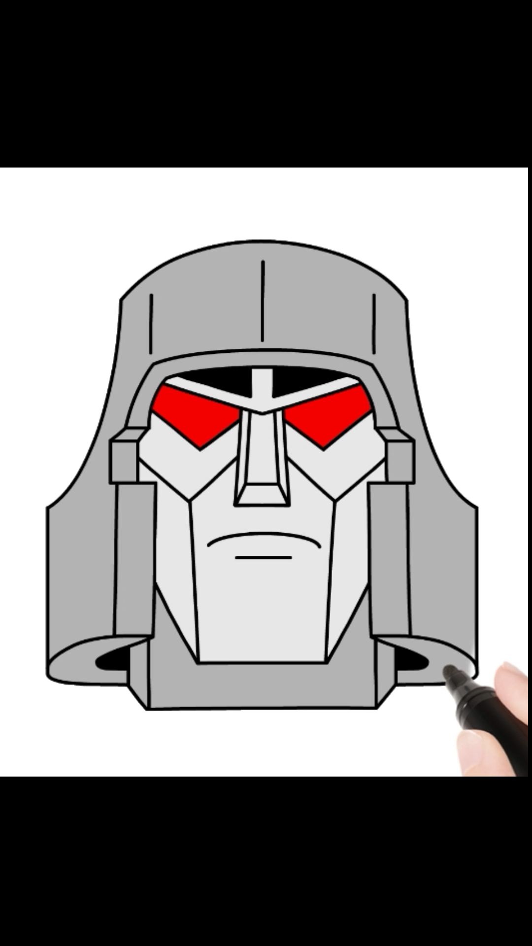 威震天#怎样画威震天绘画变形金刚简笔画宝宝学画画儿童美术教程也浇