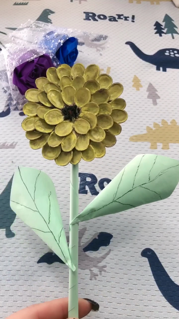 幼儿手工#西瓜子可以这样做