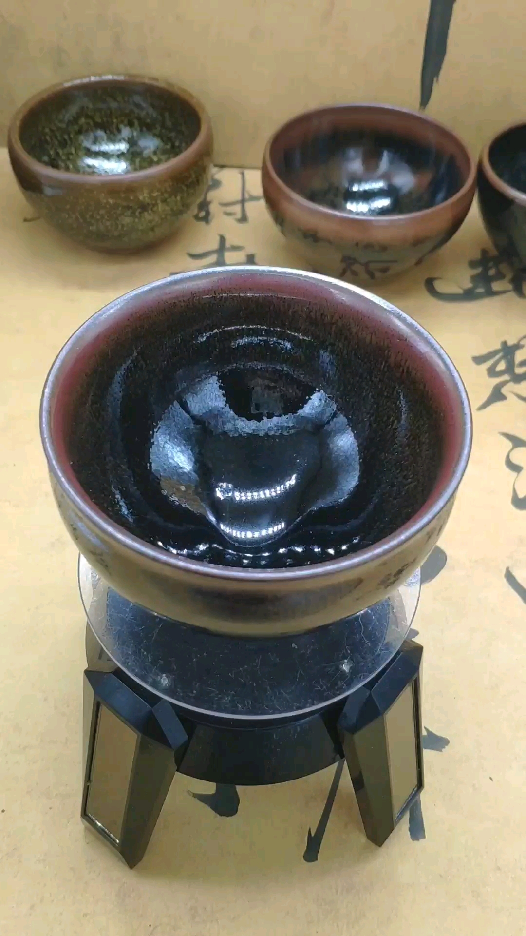 龙窑柴烧乌金窑变鹧鸪斑建盏