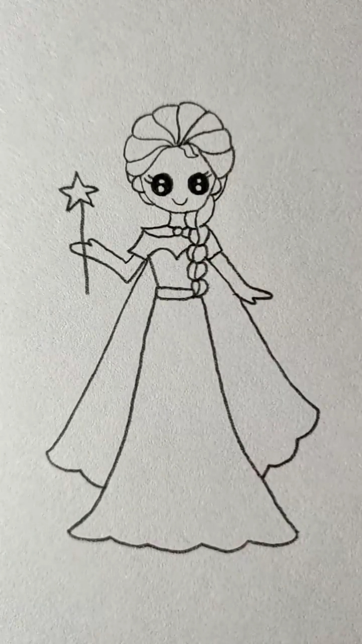 画个眼睛明亮的魔法公主