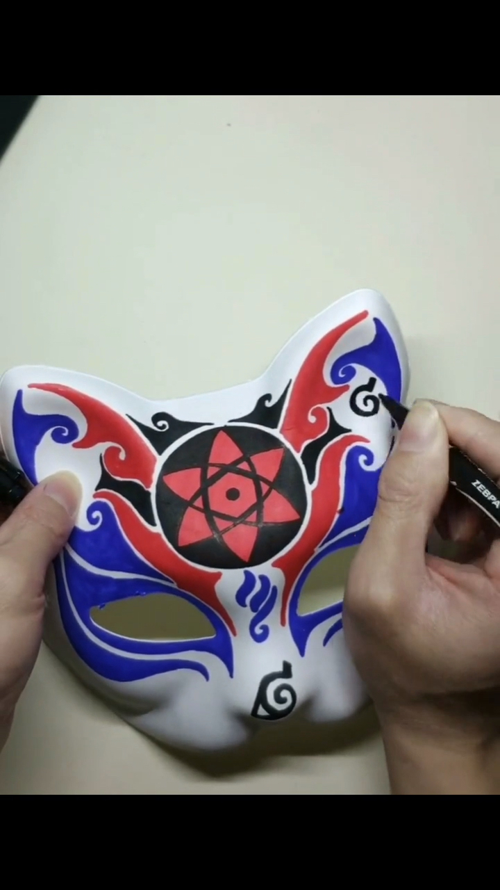我要上热门#画在面具上的宇智波斑写轮眼.
