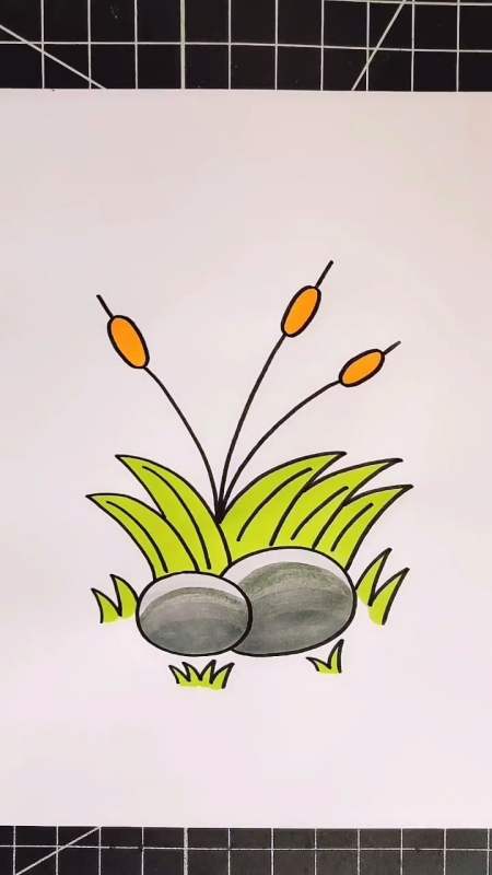 简笔画路边的小石头这样的画的也太有感觉了吧