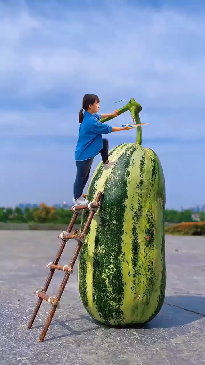 教你用一个小香瓜拍个创意错位照!