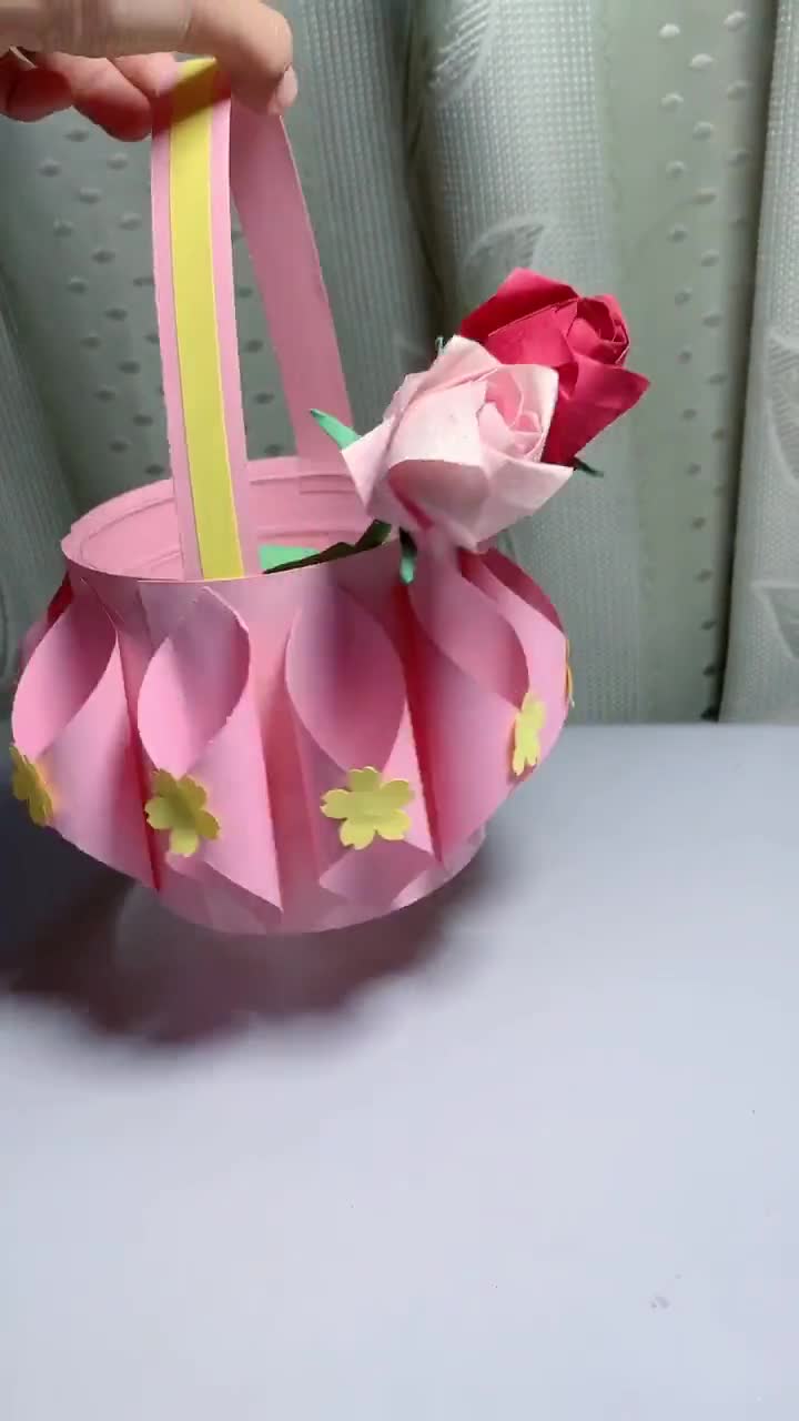 塑料瓶子手工制作花篮图片