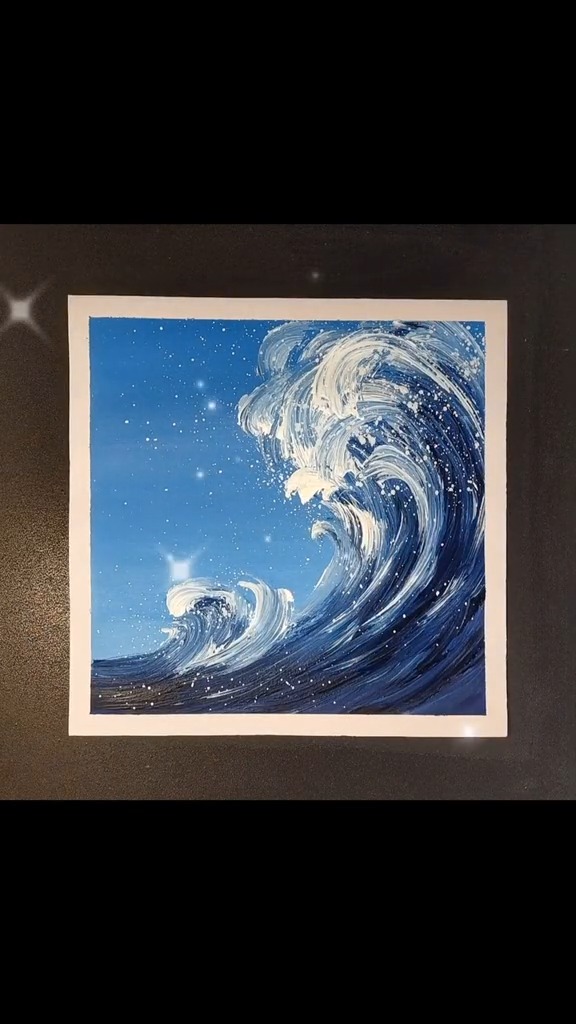 用牙刷画出立体海浪,快来学吧