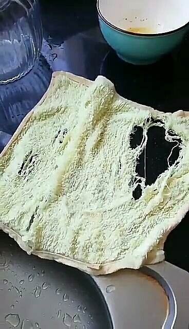 用烂的油利除小抹布祛除油效果